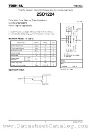 2SD1224 datasheet pdf TOSHIBA