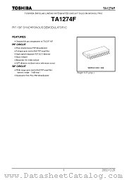 TA1274F datasheet pdf TOSHIBA