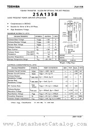 2SA1358 datasheet pdf TOSHIBA