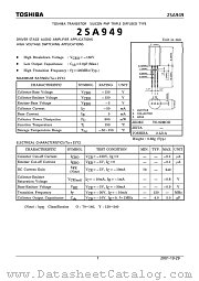 2SA949 datasheet pdf TOSHIBA