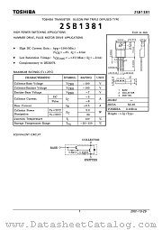 2SB1381 datasheet pdf TOSHIBA