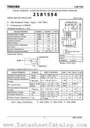 2SB1594 datasheet pdf TOSHIBA