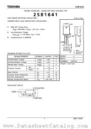 2SB1641 datasheet pdf TOSHIBA