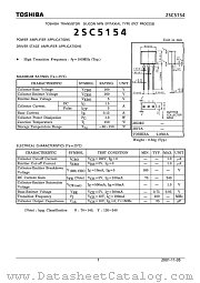 2SC5154 datasheet pdf TOSHIBA