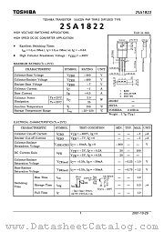 2SA1822 datasheet pdf TOSHIBA