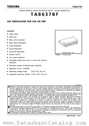 TA8637BF datasheet pdf TOSHIBA