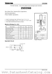 2SD2088 datasheet pdf TOSHIBA