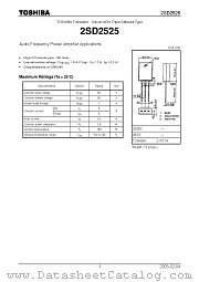 2SD2525 datasheet pdf TOSHIBA