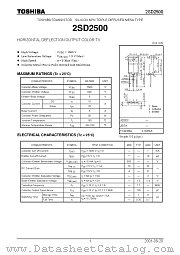 2SD2500 datasheet pdf TOSHIBA