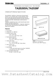 TA2026SN datasheet pdf TOSHIBA