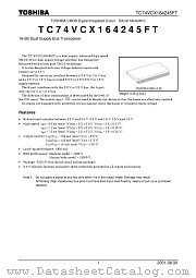 TC74VCX164245FT datasheet pdf TOSHIBA