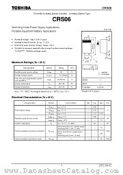 CRS06 datasheet pdf TOSHIBA