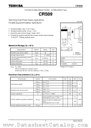 CRS09 datasheet pdf TOSHIBA