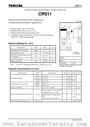 CRS11 datasheet pdf TOSHIBA