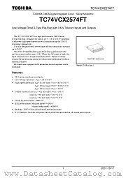 TC74VCX2574FT datasheet pdf TOSHIBA