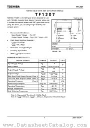 TF1207 datasheet pdf TOSHIBA