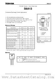 S6A13 datasheet pdf TOSHIBA