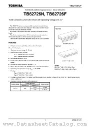 TB62726F datasheet pdf TOSHIBA