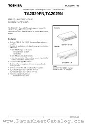 TA2029N datasheet pdf TOSHIBA