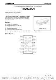 TA2092AN datasheet pdf TOSHIBA