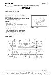 TA2125AF datasheet pdf TOSHIBA