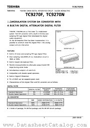 TC9270F datasheet pdf TOSHIBA