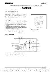 TA8429H datasheet pdf TOSHIBA