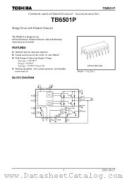 TB6501P datasheet pdf TOSHIBA