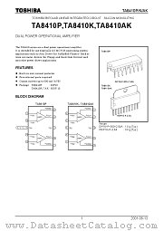 TA8410K datasheet pdf TOSHIBA