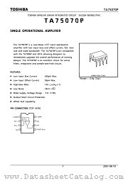 TA75070P datasheet pdf TOSHIBA