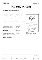 TA75071P datasheet pdf TOSHIBA