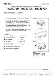 TA75072P datasheet pdf TOSHIBA