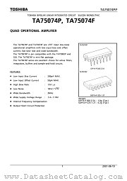 TA75074F datasheet pdf TOSHIBA