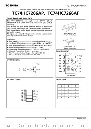 TC74HC7266AP datasheet pdf TOSHIBA