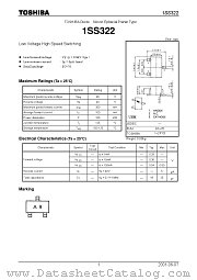 1SS322 datasheet pdf TOSHIBA