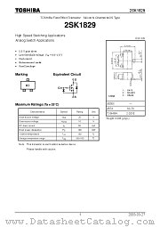 2SK1829 datasheet pdf TOSHIBA