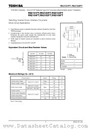 RN2103FT datasheet pdf TOSHIBA