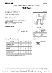 RN5002 datasheet pdf TOSHIBA