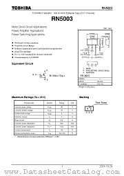 RN5003 datasheet pdf TOSHIBA