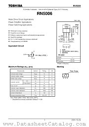 RN5006 datasheet pdf TOSHIBA