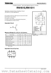 RN1611 datasheet pdf TOSHIBA