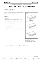 TA2111FN datasheet pdf TOSHIBA