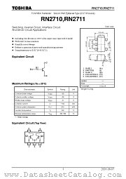 RN2710 datasheet pdf TOSHIBA