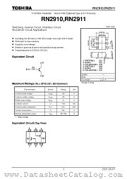 RN2910 datasheet pdf TOSHIBA