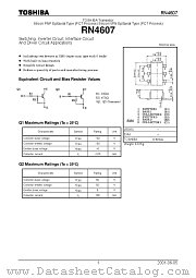 RN4607 datasheet pdf TOSHIBA