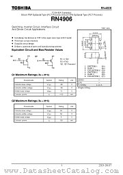 RN4906 datasheet pdf TOSHIBA