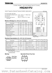 HN2A01FU datasheet pdf TOSHIBA