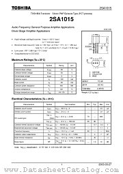 2SA1015 datasheet pdf TOSHIBA