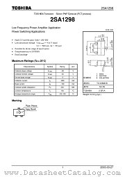 2SA1298 datasheet pdf TOSHIBA