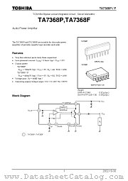 TA7368F datasheet pdf TOSHIBA